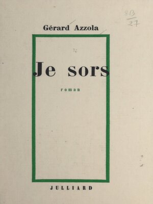 cover image of Je sors